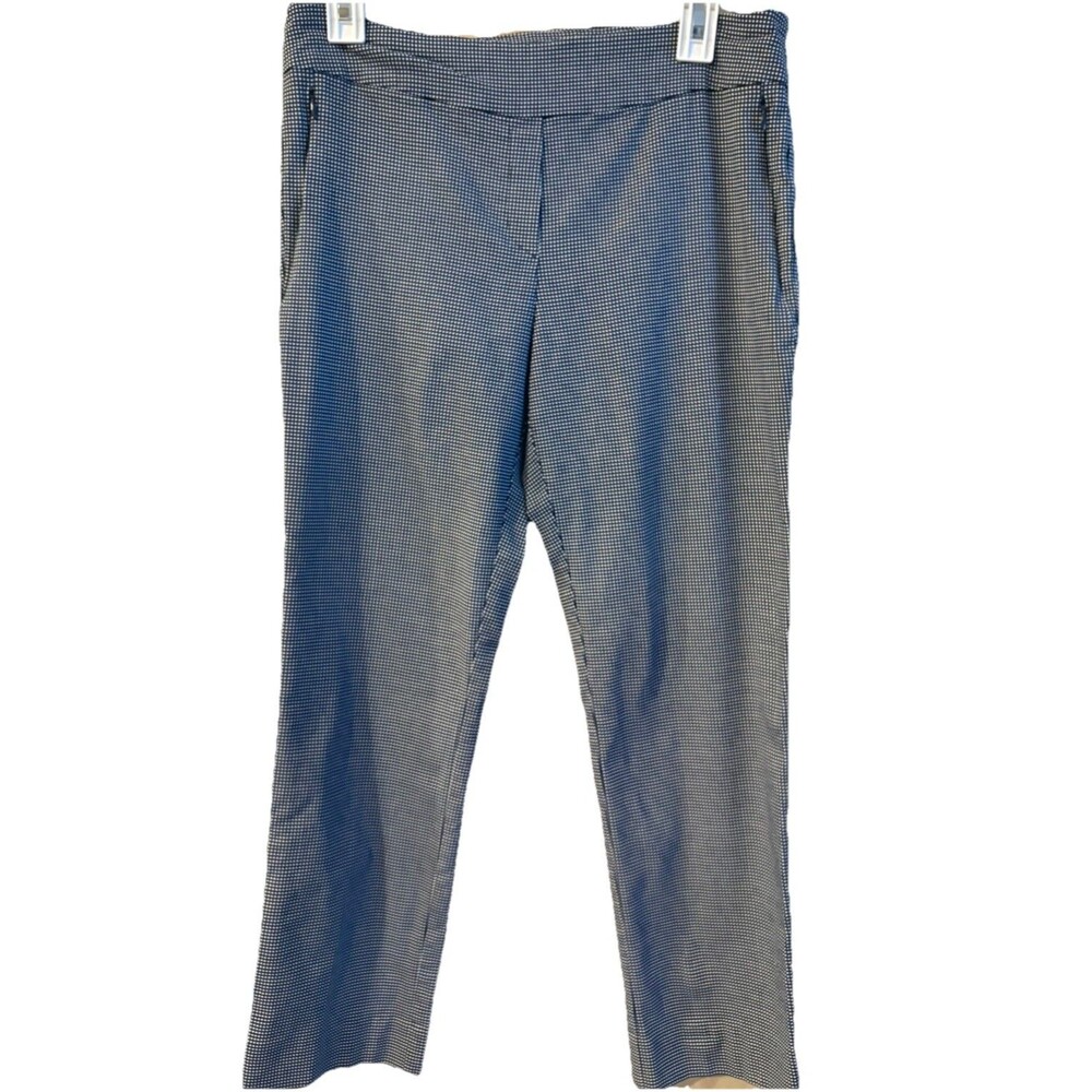 Margaret M Black and White Women's Slimming Pants Crop/Capri Length
